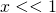 Rendered by QuickLaTeX.com x<<1
