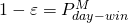 Rendered by QuickLaTeX.com \Large{ 1 - \varepsilon = P_{day-win}^M }