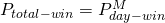 Rendered by QuickLaTeX.com \Large{ P_{total-win} = P_{day-win}^M }