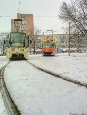 Харьковские трамваи. Гортранспортовка 23/01/2011