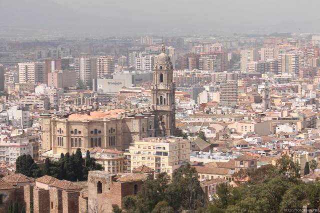 Малага - вид на город